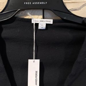 James Perse T shirt BLACK Sz 4 NEW w Tags